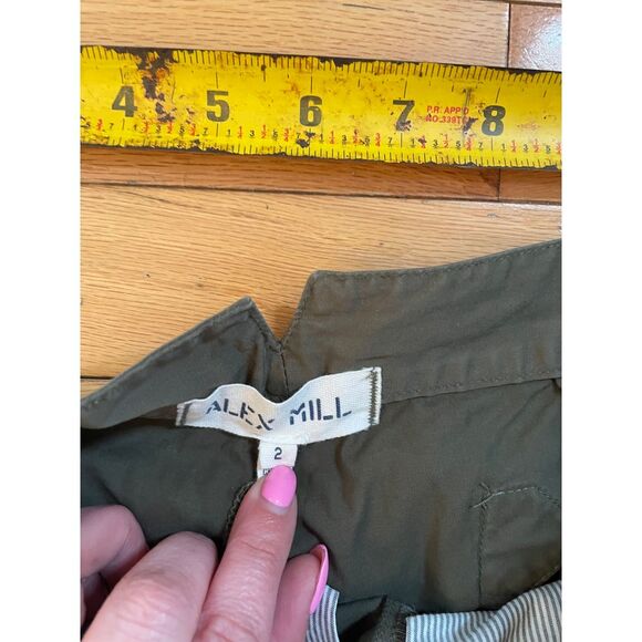 Alex Mill olive Boy Pleated Chino size 2 - Picture 4 of 6